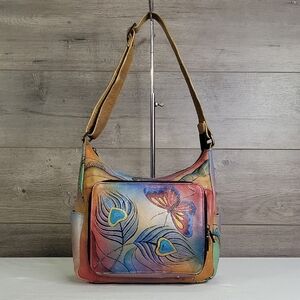 Anna by Anuschka Hand-Painted Multicolor Shoulder Bag